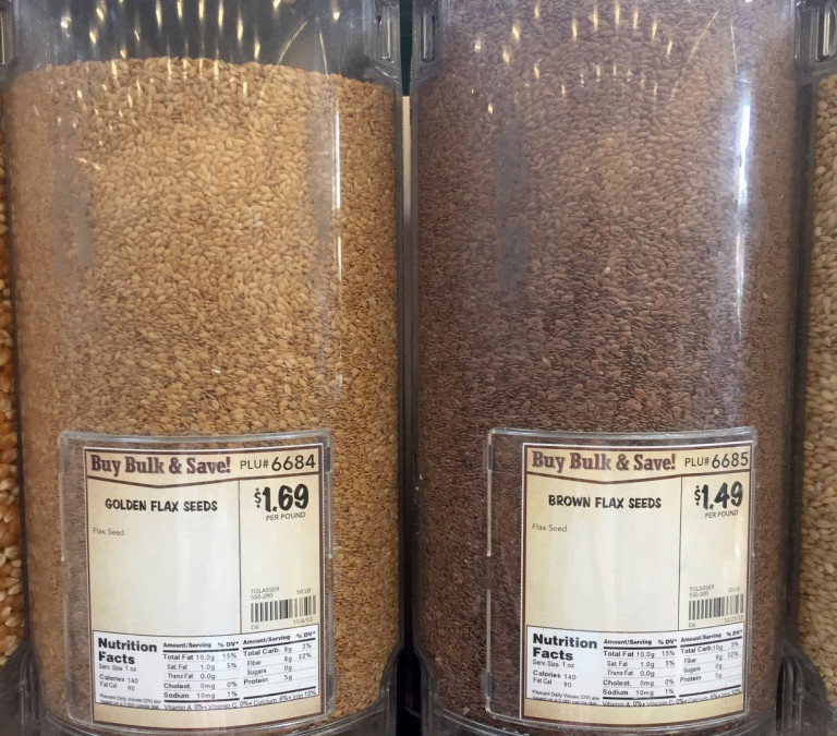 Flax seed – whole and ground (at home)