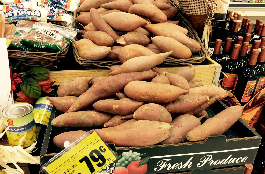 Potatoes – sweet – orange colored flesh
